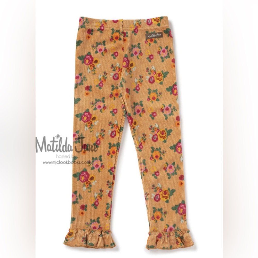 NWOT Matilda Jane Hayride Ruffle Floral Leggings Sz 12